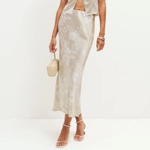 Reformation Beba Silk Maxi Skirt